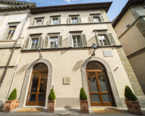 Il Palazzo della Residenza Luca Pacioli visto dall'esterno